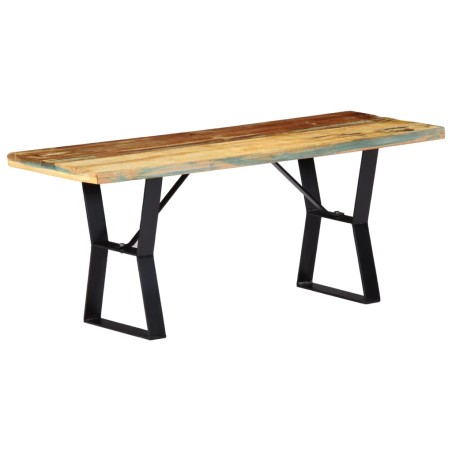 vidaXL Banco de madera maciza reciclada 110 cm 