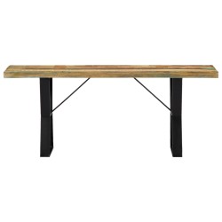 vidaXL Banco de madera maciza reciclada 110 cm 