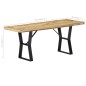 vidaXL Banco de madera maciza reciclada 110 cm 