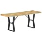 vidaXL Banco de madera maciza reciclada 110 cm 