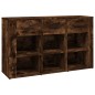 vidaXL Aparador madera contrachapada roble ahumado 100x30x59,5 cm vidaXL Aparador madera contrachapada roble ahumado 100x30x59,5 cm
