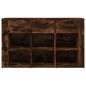 vidaXL Aparador madera contrachapada roble ahumado 100x30x59,5 cm vidaXL Aparador madera contrachapada roble ahumado 100x30x59,5 cm