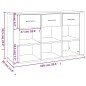 vidaXL Aparador madera contrachapada roble ahumado 100x30x59,5 cm vidaXL Aparador madera contrachapada roble ahumado 100x30x59,5 cm
