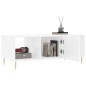 vidaXL Mesa de centro madera contrachapada blanco brillo 102x50x40 cm