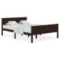 vidaXL Estructura de cama madera maciza pino marrón oscuro 120x200 cm vidaXL Estructura de cama madera maciza pino marrón oscuro 120x200 cm