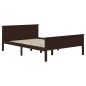 vidaXL Estructura de cama madera maciza pino marrón oscuro 120x200 cm vidaXL Estructura de cama madera maciza pino marrón oscuro 120x200 cm