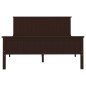 vidaXL Estructura de cama madera maciza pino marrón oscuro 120x200 cm vidaXL Estructura de cama madera maciza pino marrón oscuro 120x200 cm