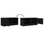 vidaXL Mueble para TV madera contrachapada negro 80x35x36,5 cm vidaXL Mueble para TV madera contrachapada negro 80x35x36,5 cm