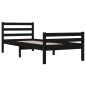 vidaXL Estructura de cama madera maciza negro 90x200 cm vidaXL Estructura de cama madera maciza negro 90x200 cm