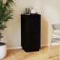 vidaXL Aparador de madera maciza de pino negro 31,5x34x75 cm vidaXL Aparador de madera maciza de pino negro 31,5x34x75 cm