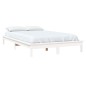 vidaXL Estructura de cama de madera maciza de pino blanco 200x200 cm