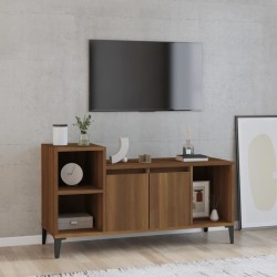 vidaXL Mueble para TV madera contrachapada marrón roble 100x35x55 cm