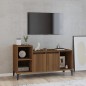 vidaXL Mueble para TV madera contrachapada marrón roble 100x35x55 cm vidaXL Mueble para TV madera contrachapada marrón roble 100x35x55 cm