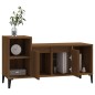 vidaXL Mueble para TV madera contrachapada marrón roble 100x35x55 cm vidaXL Mueble para TV madera contrachapada marrón roble 100x35x55 cm
