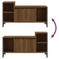 vidaXL Mueble para TV madera contrachapada marrón roble 100x35x55 cm vidaXL Mueble para TV madera contrachapada marrón roble 100x35x55 cm