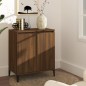 vidaXL Aparador de madera contrachapada roble marrón 60x35x70 cm vidaXL Aparador de madera contrachapada roble marrón 60x35x70 cm