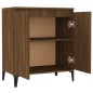 vidaXL Aparador de madera contrachapada roble marrón 60x35x70 cm vidaXL Aparador de madera contrachapada roble marrón 60x35x70 cm