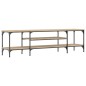 vidaXL Mueble TV hierro madera contrachapada roble Sonoma 161x35x45 cm