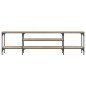 vidaXL Mueble TV hierro madera contrachapada roble Sonoma 161x35x45 cm