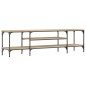 vidaXL Mueble TV hierro madera contrachapada roble Sonoma 161x35x45 cm