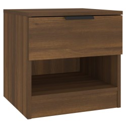 vidaXL Mesita de noche madera contrachapada color roble marrón