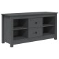 vidaXL Mueble de TV de madera maciza de pino gris 103x36,5x52 cm vidaXL Mueble de TV de madera maciza de pino gris 103x36,5x52 cm
