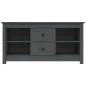 vidaXL Mueble de TV de madera maciza de pino gris 103x36,5x52 cm vidaXL Mueble de TV de madera maciza de pino gris 103x36,5x52 cm