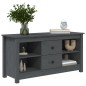 vidaXL Mueble de TV de madera maciza de pino gris 103x36,5x52 cm vidaXL Mueble de TV de madera maciza de pino gris 103x36,5x52 cm