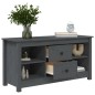 vidaXL Mueble de TV de madera maciza de pino gris 103x36,5x52 cm vidaXL Mueble de TV de madera maciza de pino gris 103x36,5x52 cm