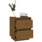 vidaXL Mesitas de noche 2 uds madera de pino marrón miel 40x35x50 cm vidaXL Mesitas de noche 2 uds madera de pino marrón miel 40x35x50 cm
