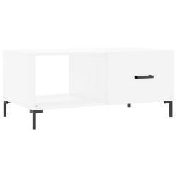 vidaXL Mesa de centro madera contrachapada blanco 90x50x40 cm