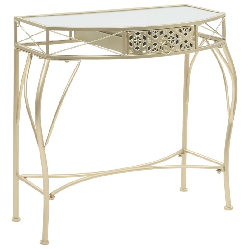 vidaXL Mesa auxiliar estilo francés metal 82x39x76 cm dorada vidaXL Mesa auxiliar estilo francés metal 82x39x76 cm dorada