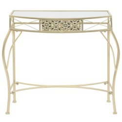 vidaXL Mesa auxiliar estilo francés metal 82x39x76 cm dorada