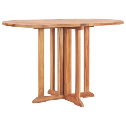 vidaXL Set de comedor de jardín plegable 5 piezas madera maciza teca