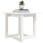 vidaXL Mesa de centro de madera maciza de pino blanco 50x50x45 cm