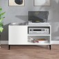 vidaXL Mueble discos madera contrachapada blanco brillo 84,5x38x48 cm vidaXL Mueble discos madera contrachapada blanco brillo 84,5x38x48 cm