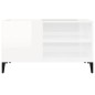 vidaXL Mueble discos madera contrachapada blanco brillo 84,5x38x48 cm vidaXL Mueble discos madera contrachapada blanco brillo 84,5x38x48 cm