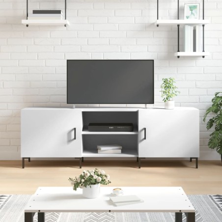vidaXL Mueble para TV madera de ingeniería blanco 150x30x50 cm