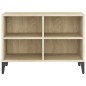 vidaXL Mueble de TV con patas metal color roble Sonoma 69,5x30x50 cm
