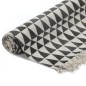 vidaXL Alfombra de algodón Kilim 120x180 cm estampado negro/blanco vidaXL Alfombra de algodón Kilim 120x180 cm estampado negro/blanco