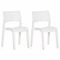 vidaXL Sillas de jardín 2 unidades polipropileno blanco vidaXL Sillas de jardín 2 unidades polipropileno blanco