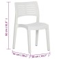 vidaXL Sillas de jardín 2 unidades polipropileno blanco vidaXL Sillas de jardín 2 unidades polipropileno blanco