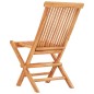 vidaXL Set de comedor de jardín plegable 5 piezas madera maciza teca