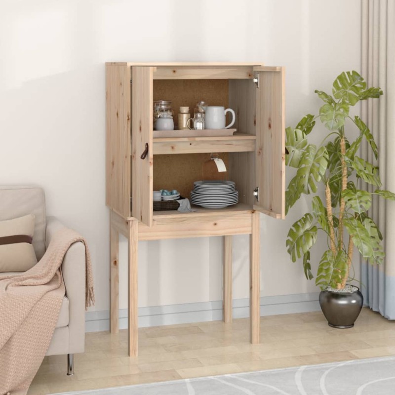 vidaXL Aparador alto de madera maciza de pino 60x40x120 cm vidaXL Aparador alto de madera maciza de pino 60x40x120 cm