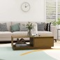 vidaXL Mesa de centro de madera maciza pino marrón miel 110x50x33,5 cm vidaXL Mesa de centro de madera maciza pino marrón miel 110x50x33,5 cm