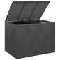 vidaXL Baúl para cojines de jardín ratán PE negro 145x100x103 cm vidaXL Baúl para cojines de jardín ratán PE negro 145x100x103 cm