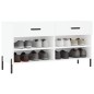 vidaXL Banco zapatero madera de ingeniería blanco 102x35x55 cm vidaXL Banco zapatero madera de ingeniería blanco 102x35x55 cm