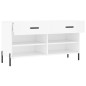 vidaXL Banco zapatero madera de ingeniería blanco 102x35x55 cm vidaXL Banco zapatero madera de ingeniería blanco 102x35x55 cm