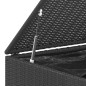 vidaXL Baúl para cojines de jardín ratán PE negro 145x100x103 cm vidaXL Baúl para cojines de jardín ratán PE negro 145x100x103 cm