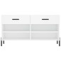 vidaXL Banco zapatero madera de ingeniería blanco 102x35x55 cm vidaXL Banco zapatero madera de ingeniería blanco 102x35x55 cm
